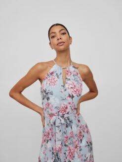 Vila Robes Dété Robe D’été JULIETTE Femme Bleu Clair -Stil Femme Soldes Boutique 05a8596df113414e0819754c6c2ed621