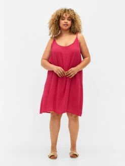 Zizzi Robes Dété Robe D’été ROSE Femme Rouge -Stil Femme Soldes Boutique 17fb83d27afdfb366ff97da0bc230b16