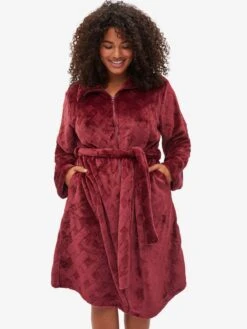 Zizzi Robes De Chambre Robe De Chambre Femme Rouge -Stil Femme Soldes Boutique 19b0b1714a1cfd59b47c60d4cab97aff