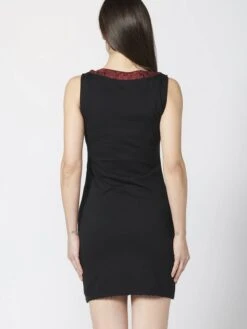 Koroshi Robes En Jersey Robe Femme Rouge Foncé -Stil Femme Soldes Boutique 1f126142b8df4c7c4a32dc3f3838d056