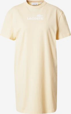Lacoste Robes En Jersey Robe Femme Jaune Clair