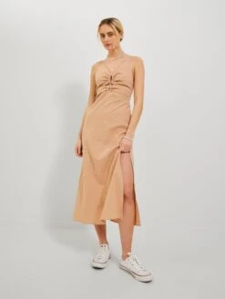 JJXX Robes Dété Robe D’été Femme Camel -Stil Femme Soldes Boutique 2279a7c271660d344584075e38765560