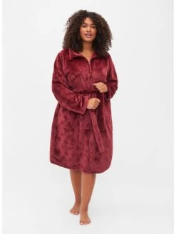 Zizzi Robes De Chambre Robe De Chambre Femme Rouge -Stil Femme Soldes Boutique 2567e64f36fc13a49c7383b9dba78f00