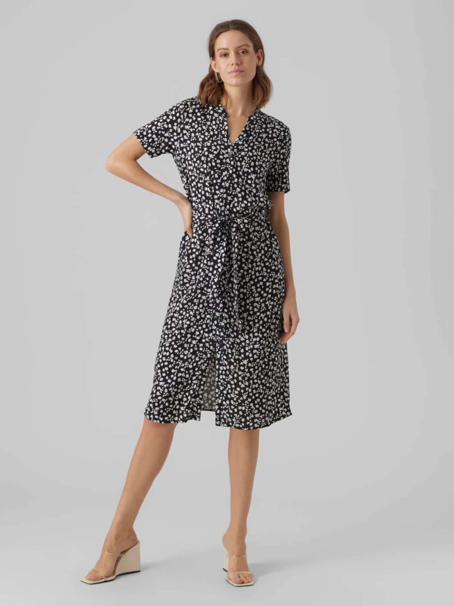Vero Moda Robes Dété Robe D’été Vica Femme Noir 4 Vero Moda Robes Dété Robe D’été Vica Femme Noir – Image 2