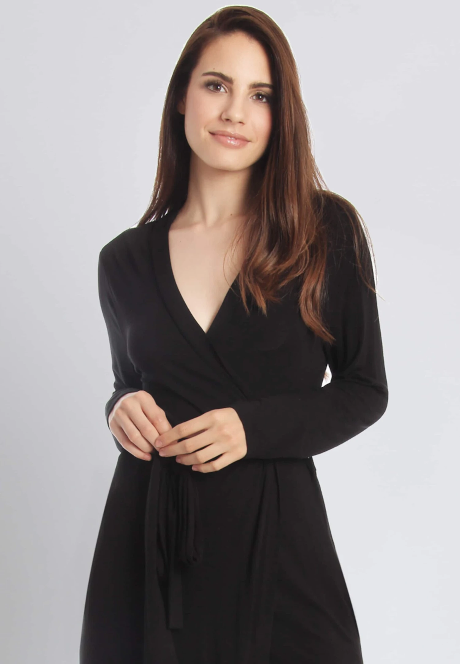 Robes De Chambre Robe De Chambre CASUAL COMFORT Femme Noir 6 Robes De Chambre Robe De Chambre CASUAL COMFORT Femme Noir – Image 4
