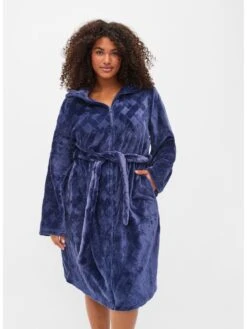 Zizzi Robes De Chambre Robe De Chambre MLISE Femme Bleu Foncé -Stil Femme Soldes Boutique 354bd7ed2c852cef8615a8c94208cca7