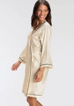 Bruno Banani Robes De Chambre Robe De Chambre Femme Crème -Stil Femme Soldes Boutique 37bae245736f15c4efd967fc6c2bf834