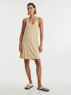 EDITED Robes Dété Robe D’été Michelle Femme Beige -Stil Femme Soldes Boutique 396fb5728287908f8ca94ea5680f231d