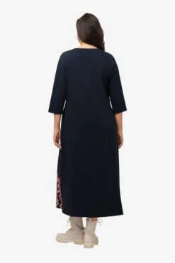 Ulla Popken Robes En Jersey Robe Femme Bleu Foncé -Stil Femme Soldes Boutique 4580b4480ba59696035112e01cb70add