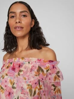 Vila Robes Dété Robe D’été Azura Femme Rose -Stil Femme Soldes Boutique 74811147179121c2e70994da3cfd742c