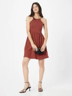 ONLY Robes Dété Robe D’été AMBER Femme Rouille -Stil Femme Soldes Boutique 7930c89eb83052aaaa1d074641f86782