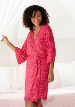 S.Oliver Robes De Chambre Robe De Chambre Femme Rose Foncé -Stil Femme Soldes Boutique 7f96cc370ecda8fca808e3438b0b67c2
