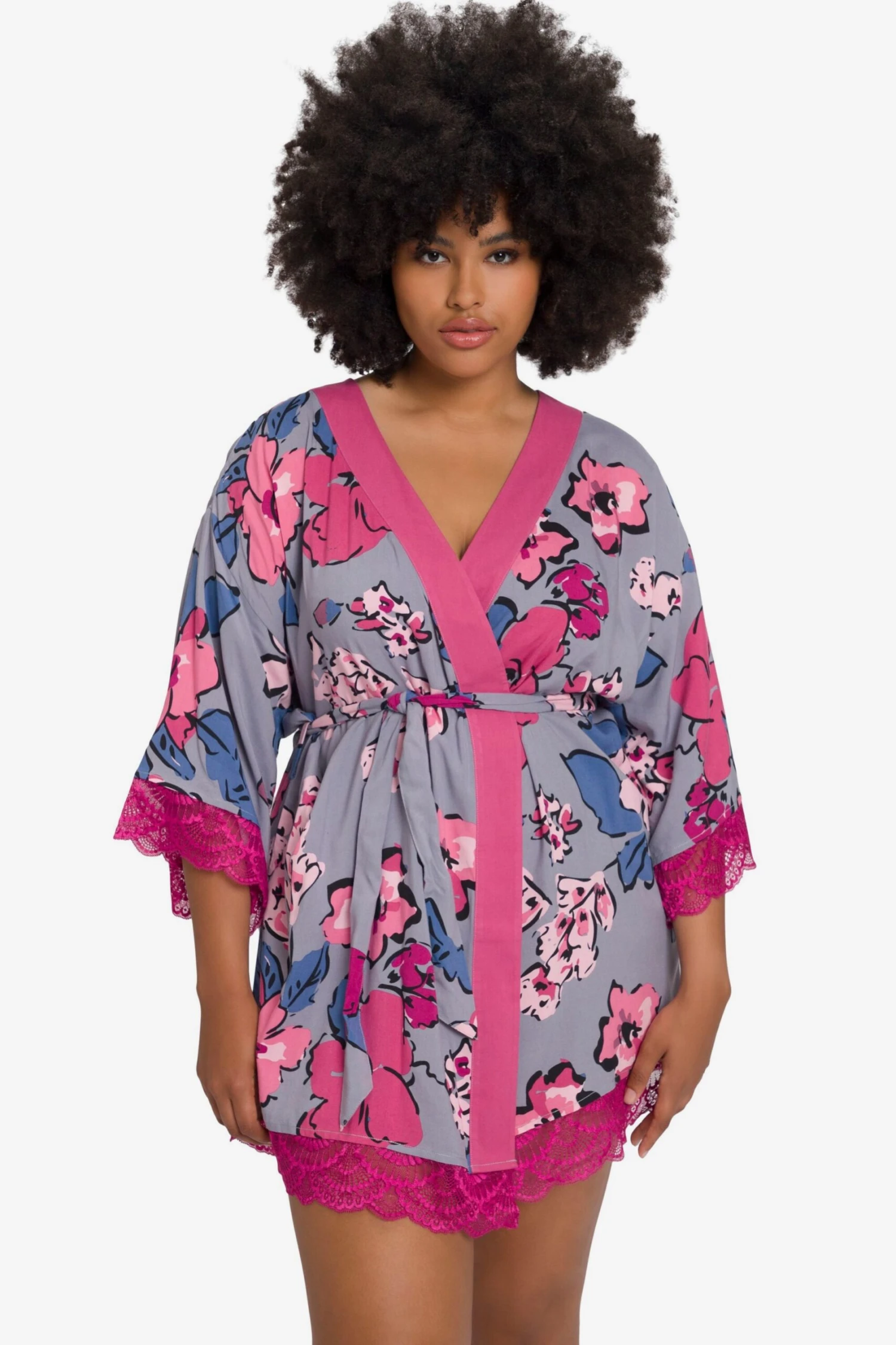 Ulla Popken Robes De Chambre Robe De Chambre Femme Gris 5 Ulla Popken Robes De Chambre Robe De Chambre Femme Gris – Image 3