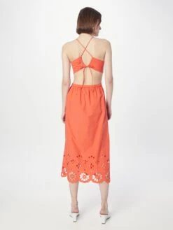 Suncoo Robes Dété Robe D’été Femme Orange Foncé -Stil Femme Soldes Boutique 86163b4353dea538d10b2fa4fa530ea8