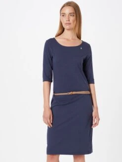 Ragwear Robes En Jersey Robe TAMILA Femme Bleu Marine -Stil Femme Soldes Boutique 87afca57ac9140731a20c45aa6acd3ab