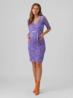 Mamalicious Robes En Jersey Robe Femme Prune / Lavande -Stil Femme Soldes Boutique 88d9100e69b54b6ad992883b048297ef