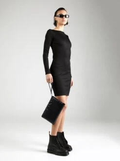 Hugo Robes En Jersey Robe Naretha Femme Noir -Stil Femme Soldes Boutique 8e238e62c7d20e1442fd473d70a0180f