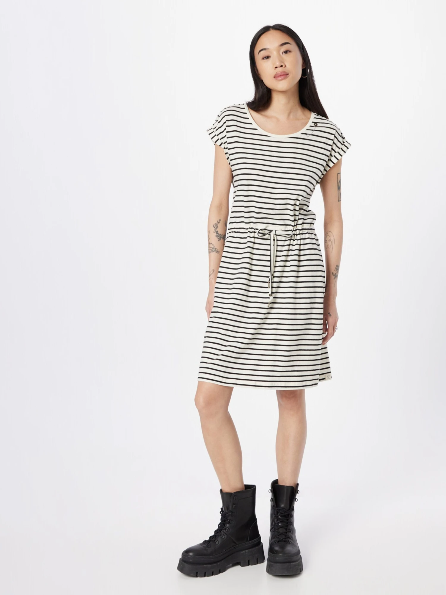 Ragwear Robes En Jersey Robe MALLORY Femme Blanc Cassé 5 Ragwear Robes En Jersey Robe MALLORY Femme Blanc Cassé – Image 3