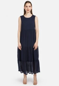 HELMIDGE Robes Dété Robe D’été Femme Bleu Foncé 9 HELMIDGE Robes Dété Robe D’été Femme Bleu Foncé -Stil Femme Soldes Boutique a7daf3c8939425045034ee12bdbc367e