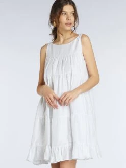 Robes Dété Robe D’été COLUMBINE Femme Blanc -Stil Femme Soldes Boutique abb56898a23c7b63a23e0762709c9257