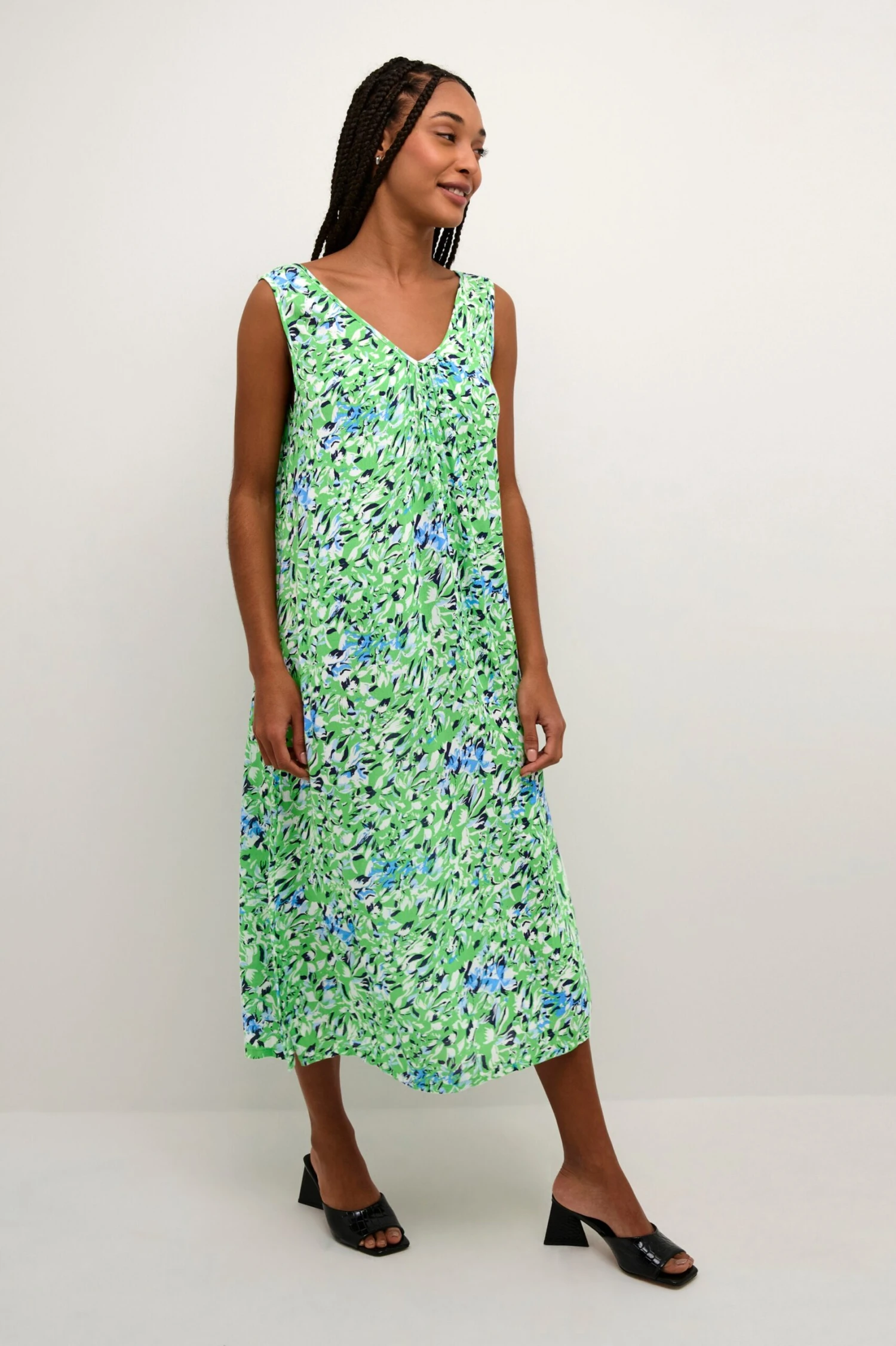 Kaffe Robes Dété Robe D’été KAlina Femme Vert Clair 4 Kaffe Robes Dété Robe D’été KAlina Femme Vert Clair – Image 2