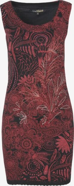 Koroshi Robes En Jersey Robe Femme Rouge Foncé