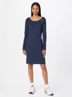 Ragwear Robes En Jersey Robe RIVER Femme Bleu Nuit / Bleu Ciel -Stil Femme Soldes Boutique cfe319ba6c81a5c78c3664f3bd1420f3
