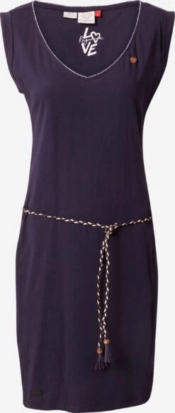 Ragwear Robes En Jersey Robe SLAVKA Femme Bleu Marine