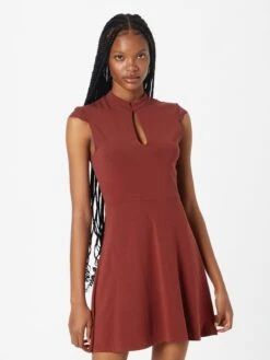 ONLY Robes En Jersey Robe ALMA Femme Rouge Rouille -Stil Femme Soldes Boutique d510a741f72455d560efdb98a547ded0