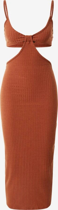 Robes En Jersey Robe Midaxi Femme Marron Châtaigne