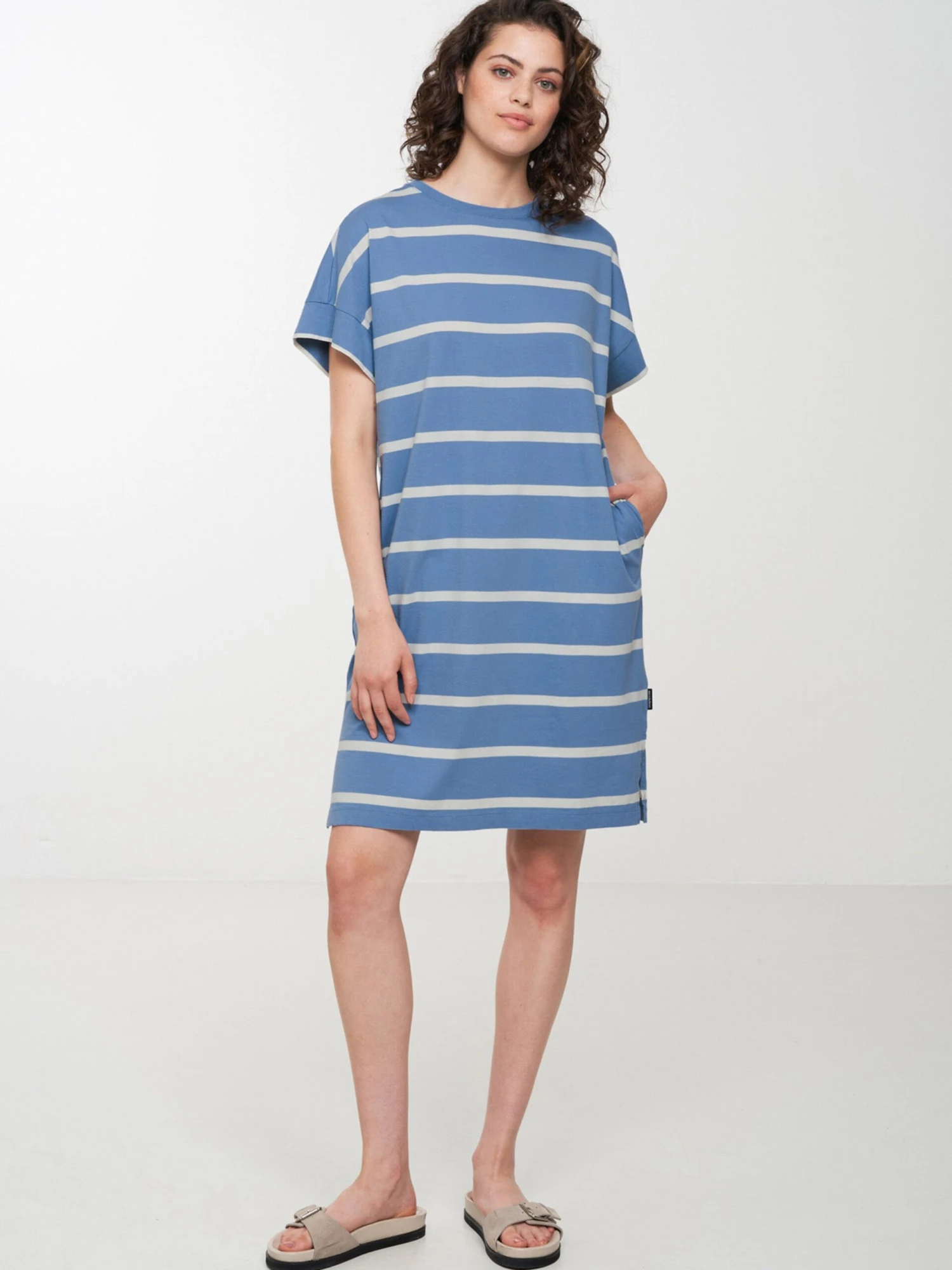 Robes En Jersey Robe Sasa Femme Bleu Fumé 6 Robes En Jersey Robe Sasa Femme Bleu Fumé – Image 4