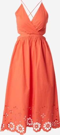 Suncoo Robes Dété Robe D’été Femme Orange Foncé