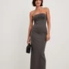 NA-KD Robes En Jersey Robe Femme Gris Foncé -Stil Femme Soldes Boutique f4bec850cc5371725d0d6fa21d95a753